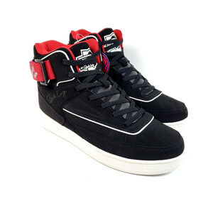 Rebound By Patrick Ewing Orion Strap Mens Size 9.5 Black Red Basketball Shoes